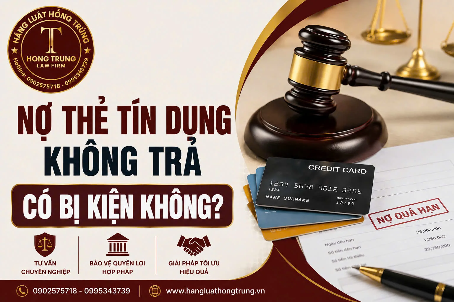Nợ thẻ tín dụng không trả có bị kiện không?