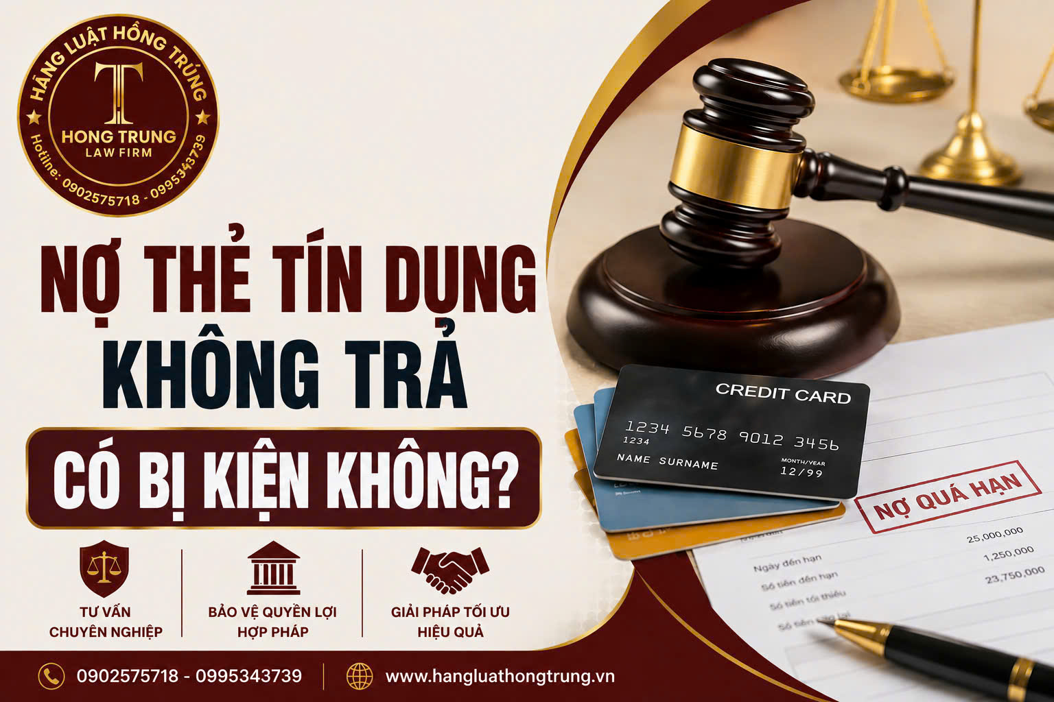 Nợ thẻ tín dụng không trả có bị kiện không?